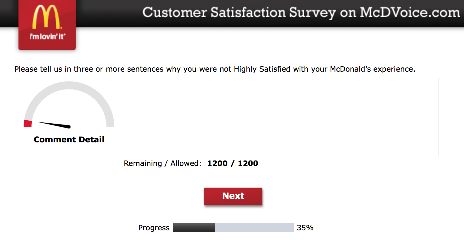 Mcdvoice.com Customer Survey 10