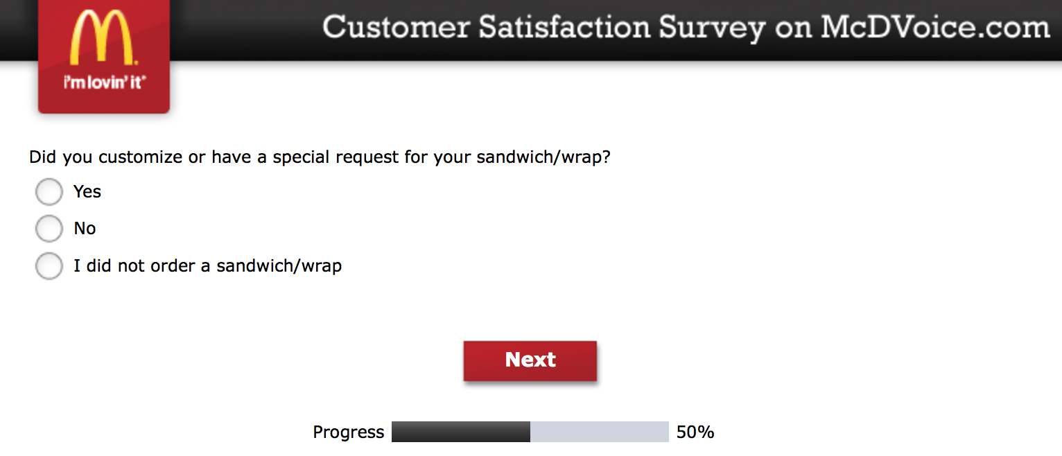 Mcdvoice.com Customer Survey 11