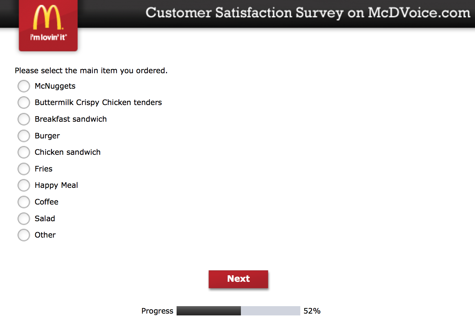 Mcdvoice.com Customer Survey 12