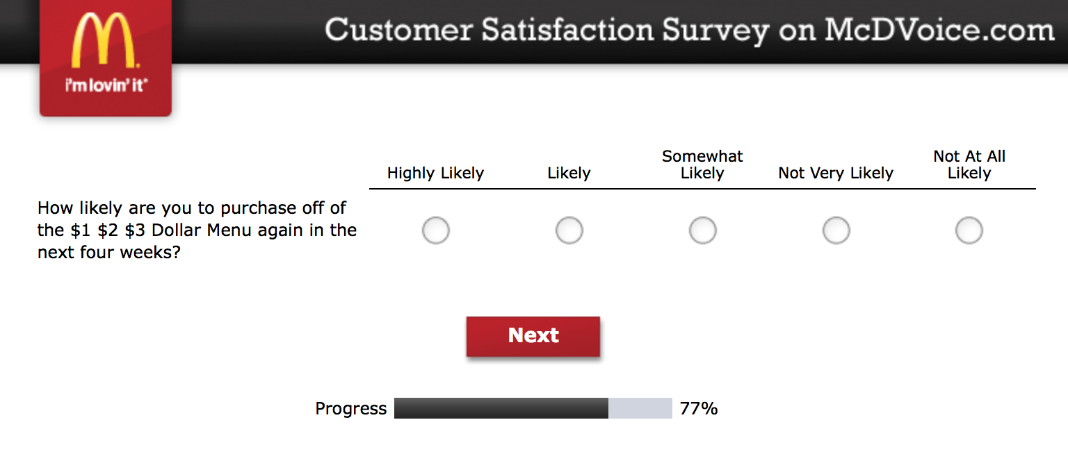 Mcdvoice.com Customer Survey 20