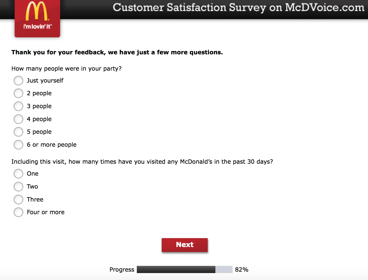 Mcdvoice.com Customer Survey 21