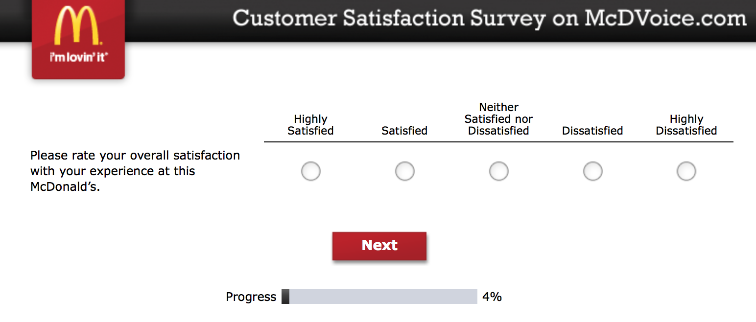 Mcdvoice.com Customer Survey 3