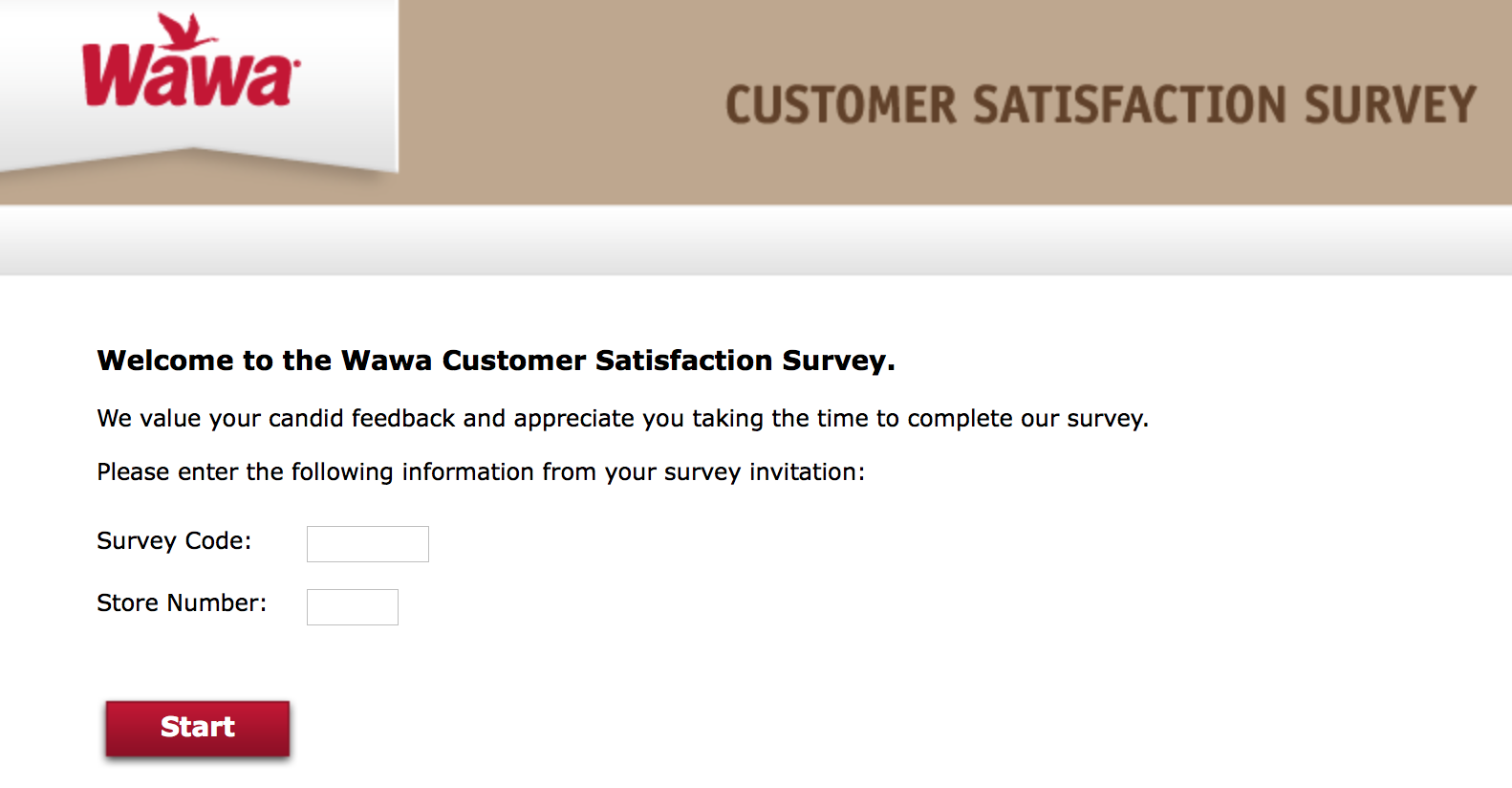 My Wawa Visit Survey