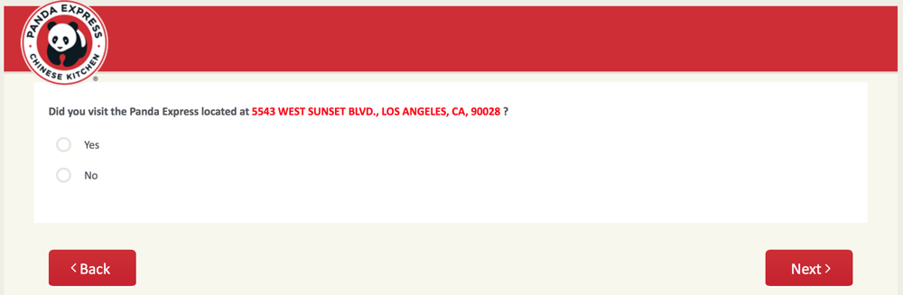 PandaExpress.com:feedback Survey 2