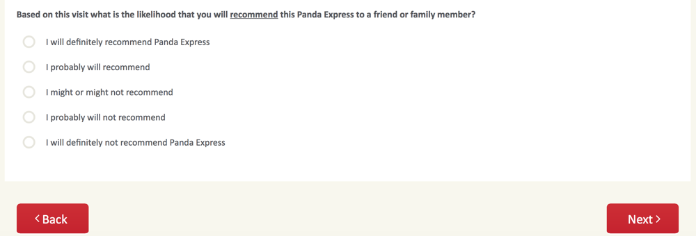 PandaExpress.com:feedback Survey 8