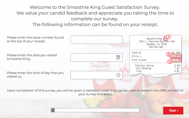 Smoothie King Feedback Survey