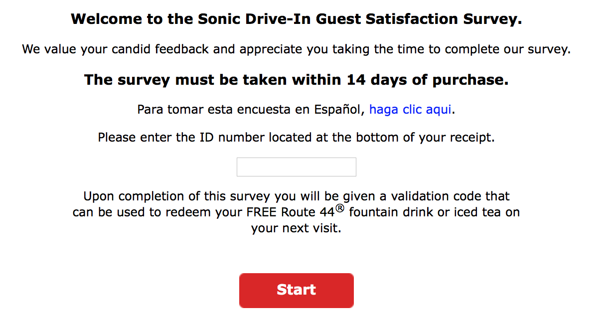 TalktoSonic.com Customer Survey