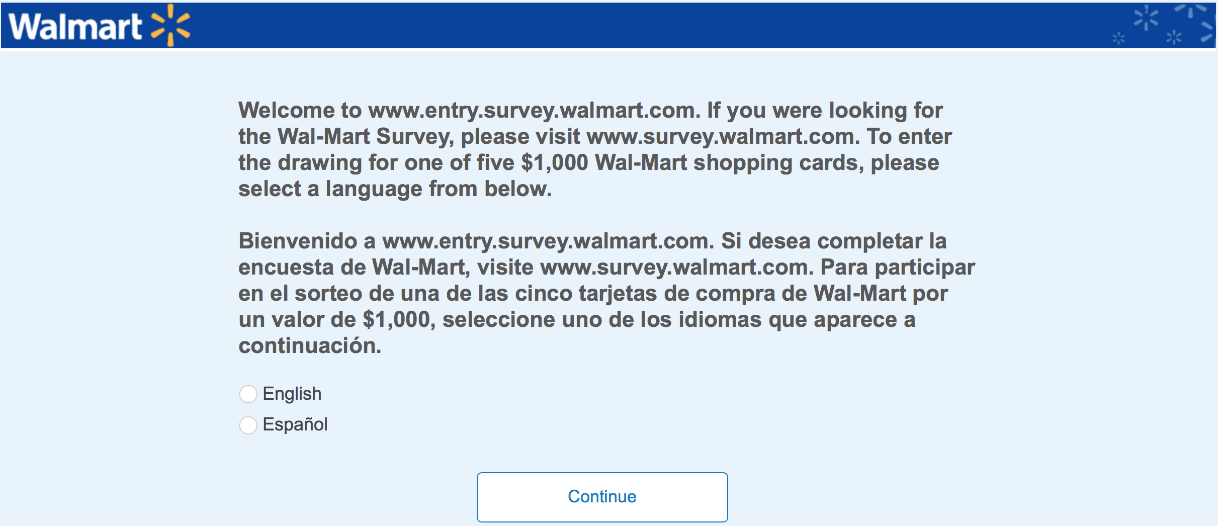 Walmart Survey