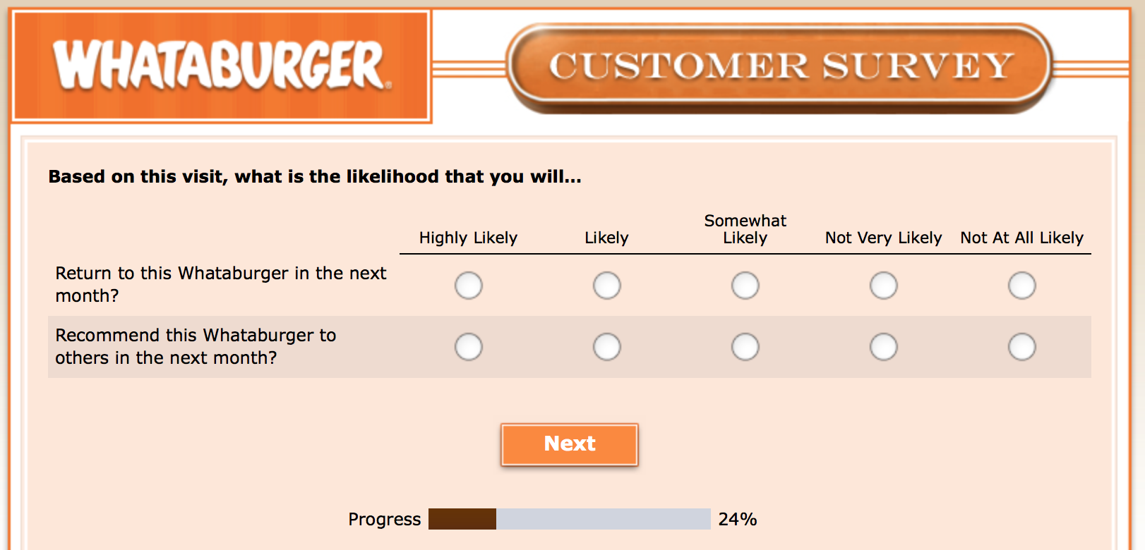 Whataburger Survey 12