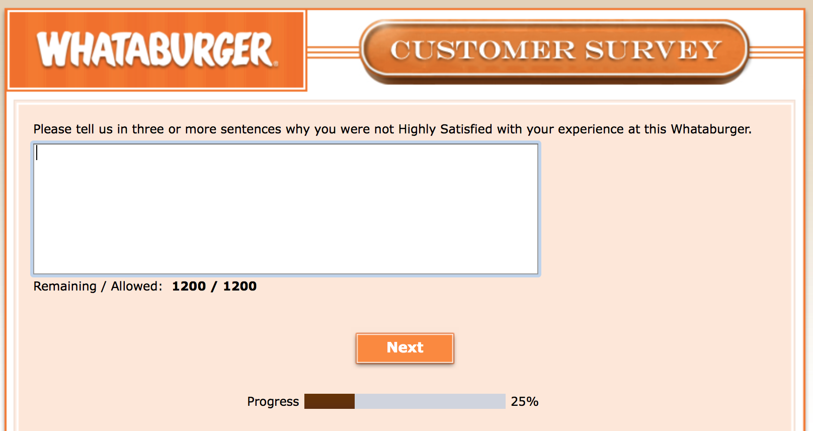 Whataburger Survey 13