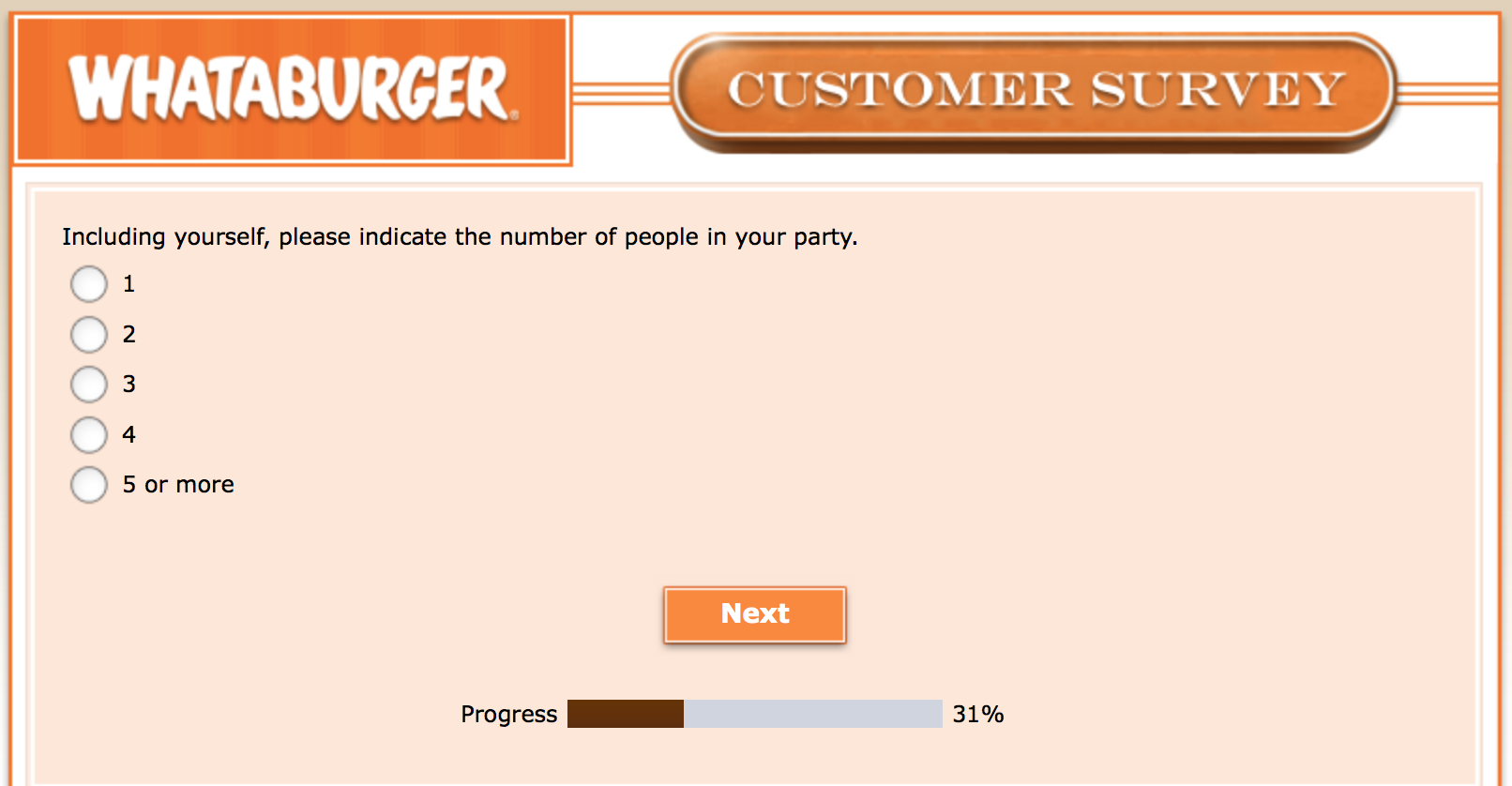 Whataburger Survey 14