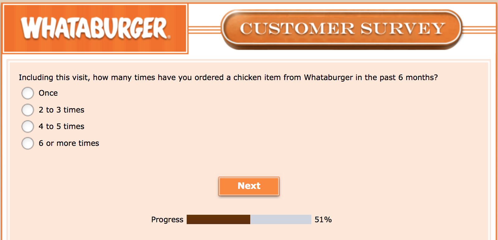 Whataburger Survey 18