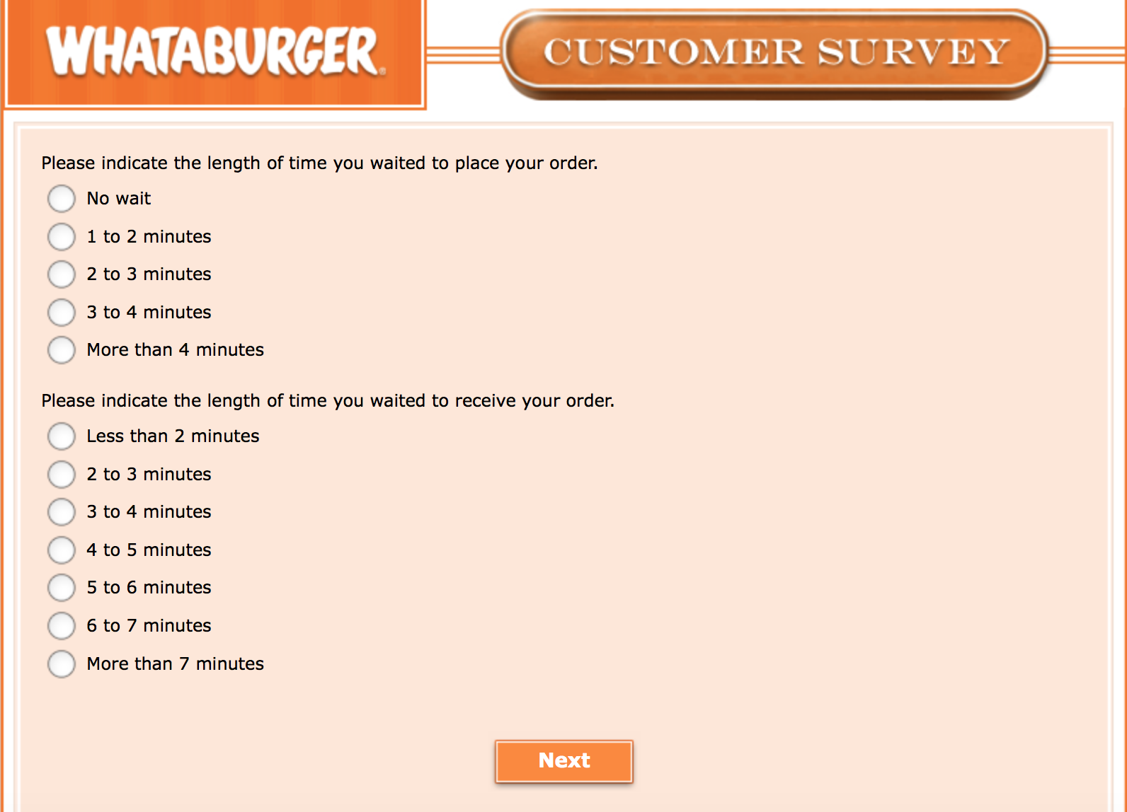 Whataburger Survey 25