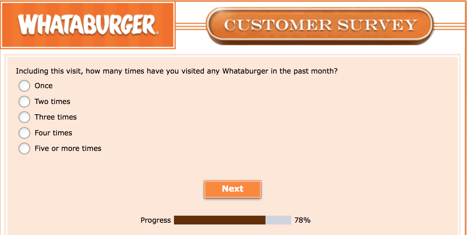 Whataburger Survey 26