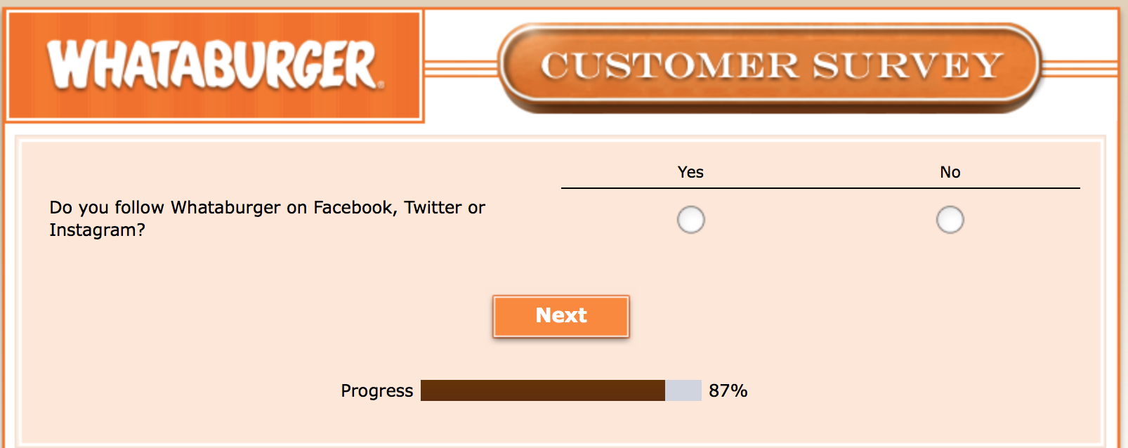 Whataburger Survey 30