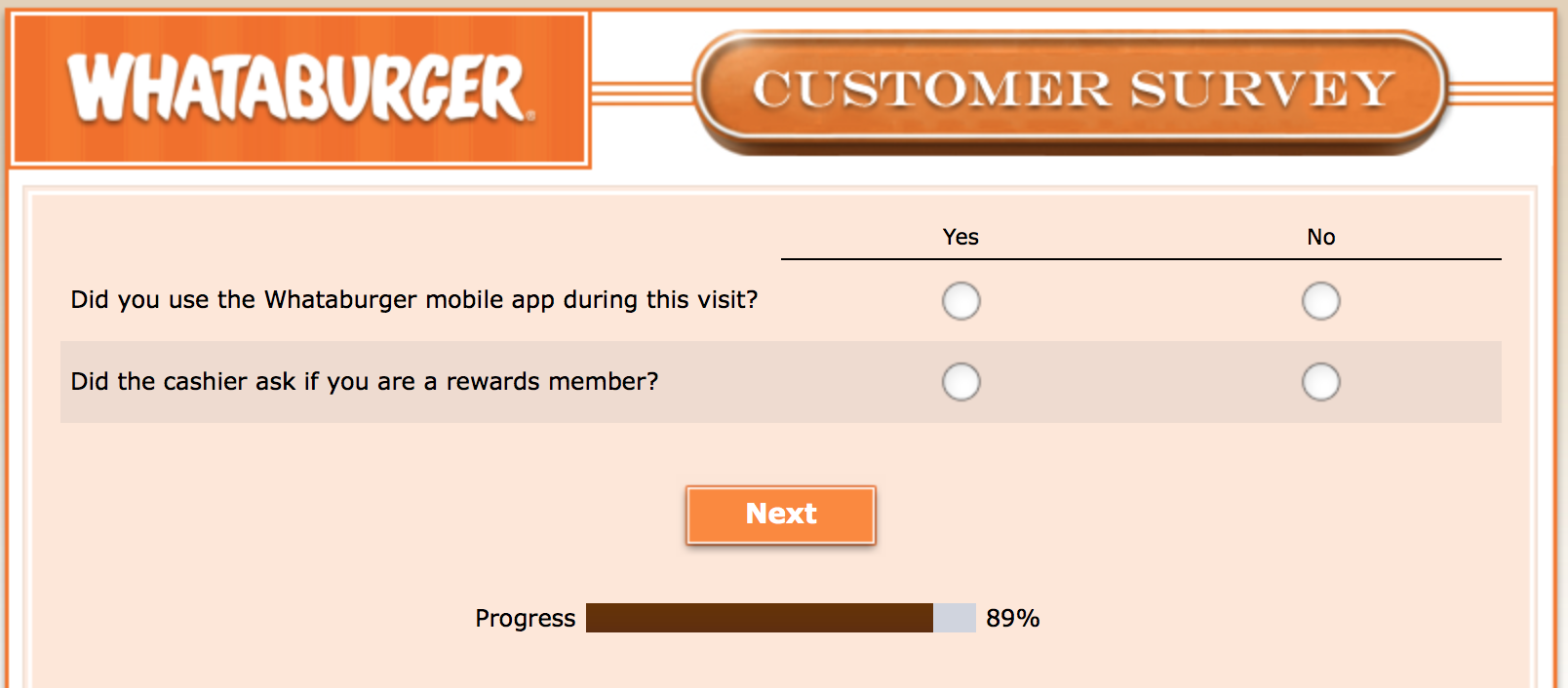 Whataburger Survey 31