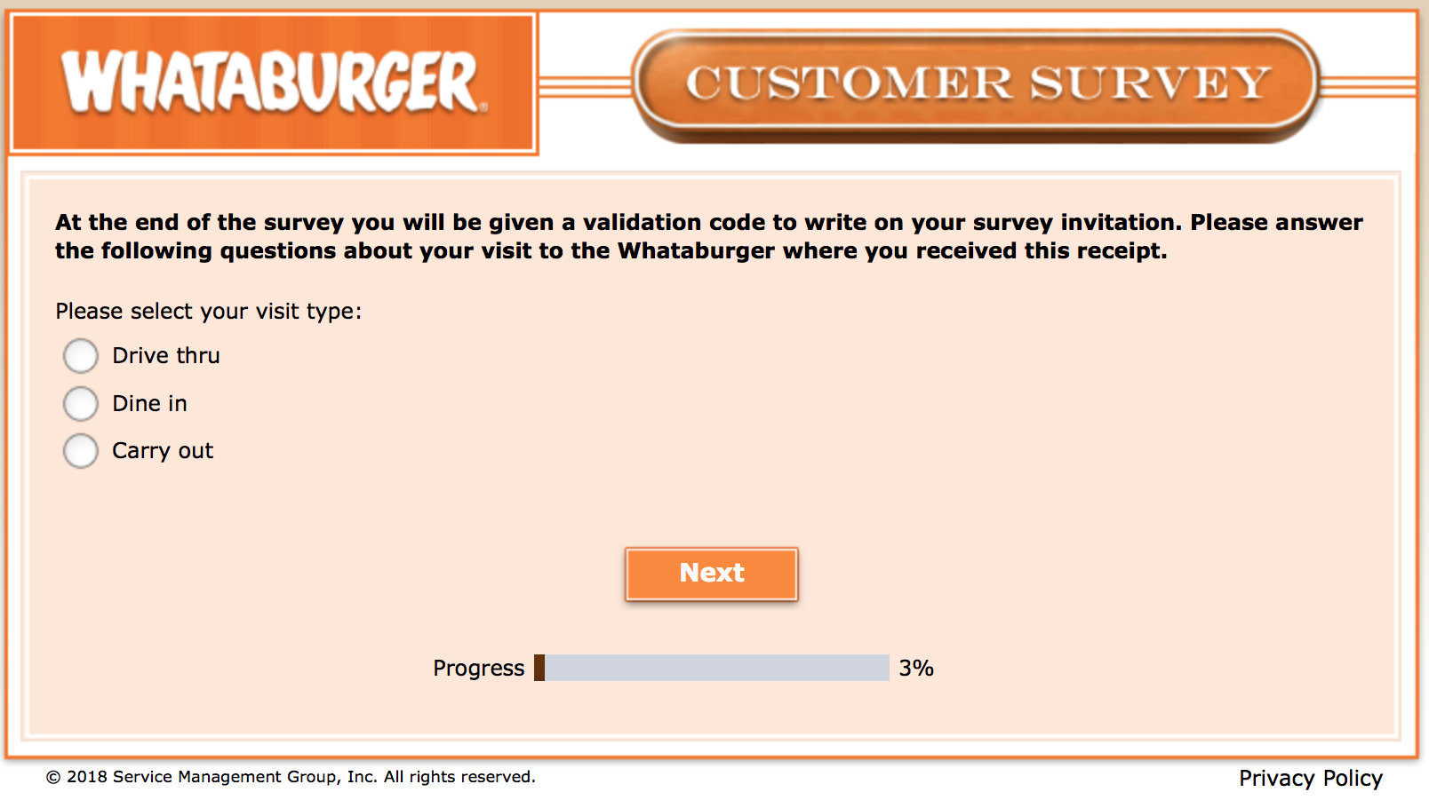 Whataburger Survey 4