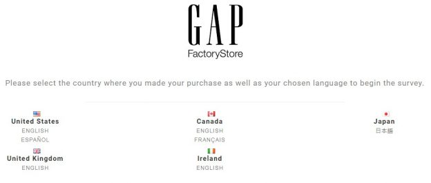 Gap Customer Feedback Survey