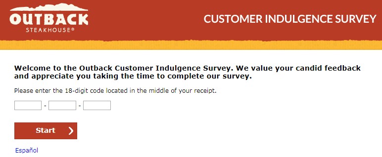 Outback Steakhouse Survey