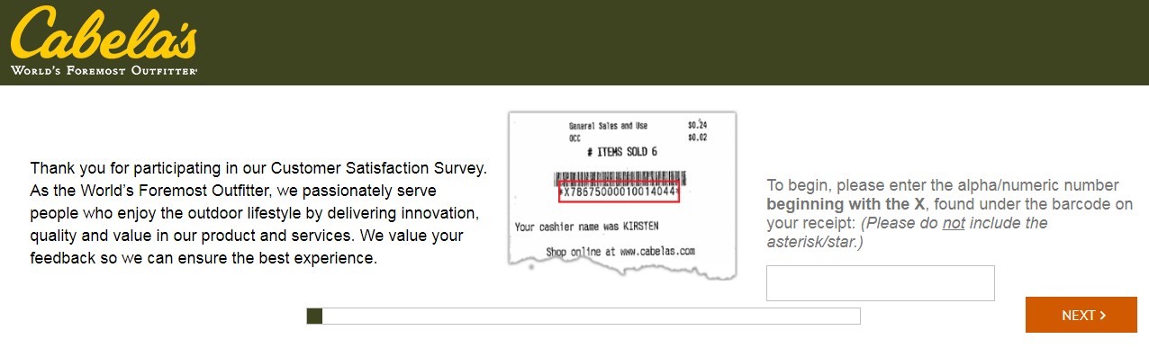 www.cabelas.com/retailsurvey