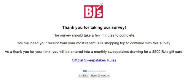 BJ's Customer Feedback Survey