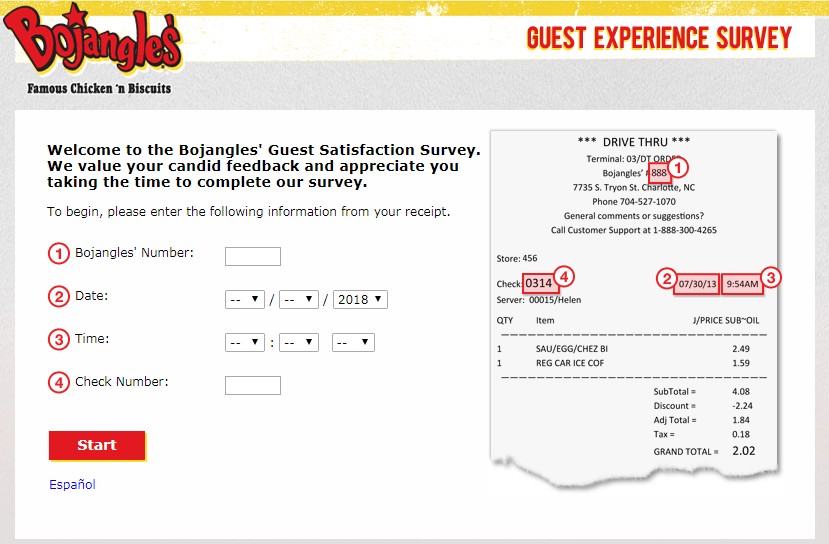 Bojangles Listens Survey