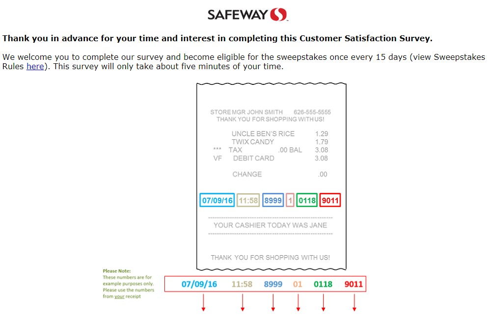 Safeway Customer Satisfaction Survey