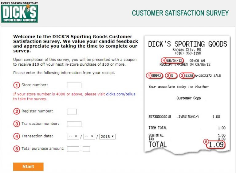 Dicks Sporting Goods Survey Guide - www.dicks.com/feedback - Feedback Survey Review