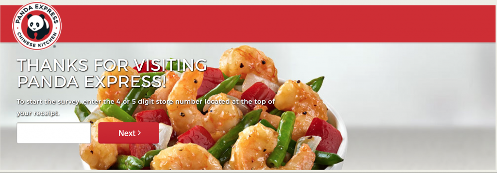 Panda Express Survey Website