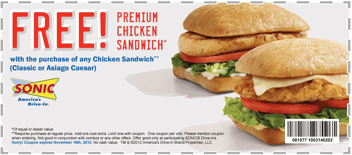 Sonic Drive in Classic Chicken Sandwich