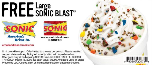 Sonic Drive in Coupons
