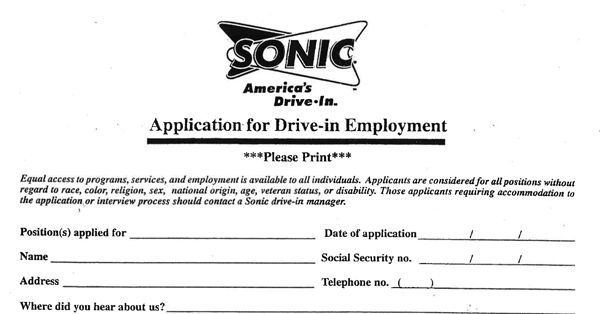 Sonic Drive in Jobs