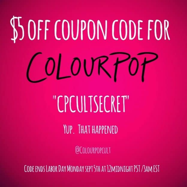 Colourpop Coupon