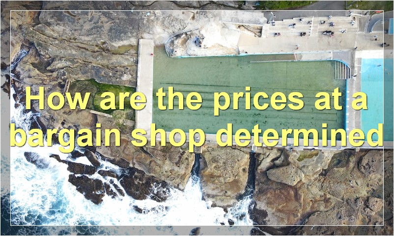 How are the prices at a bargain shop determined