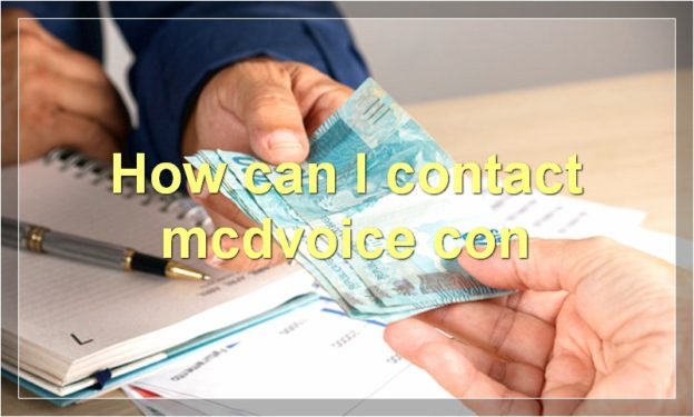 How can I contact mcdvoice con