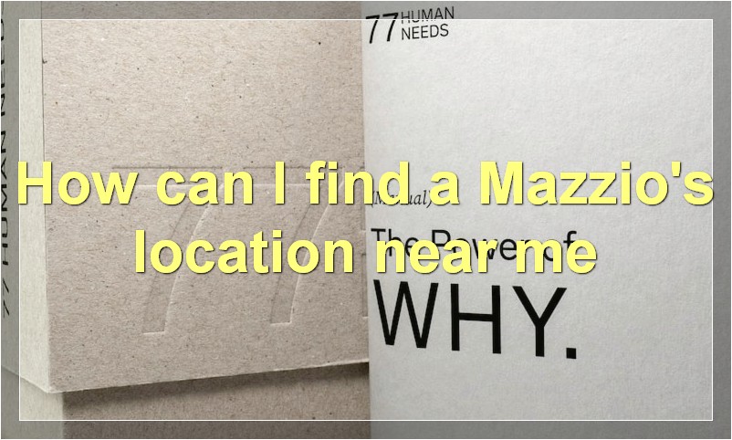 How can I find a Mazzio's location near me