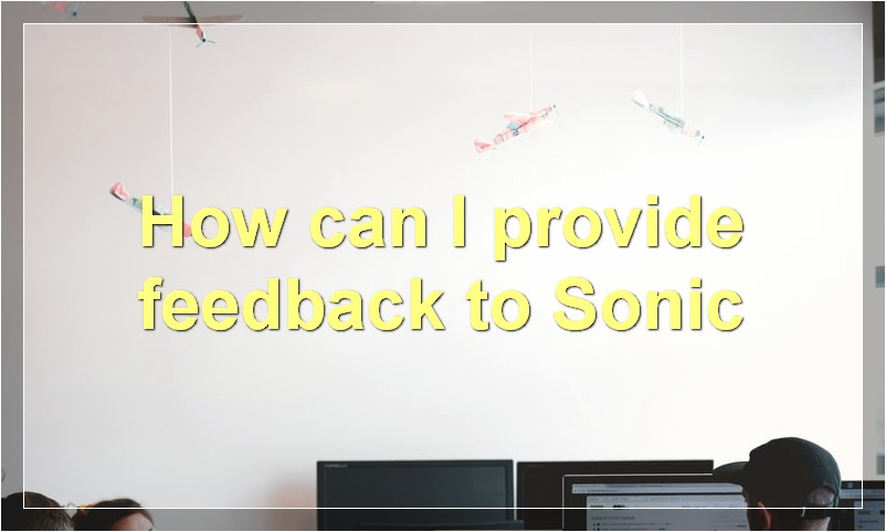 How can I provide feedback to Sonic