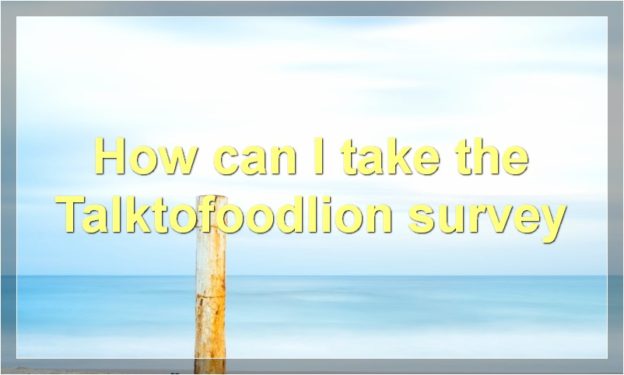 How can I take the Talktofoodlion survey