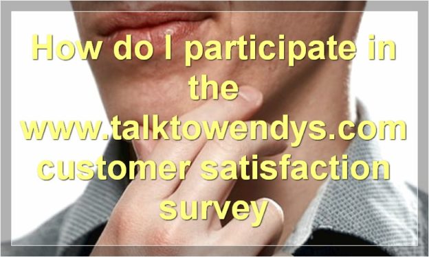 How do I participate in the www.talktowendys.com customer satisfaction survey
