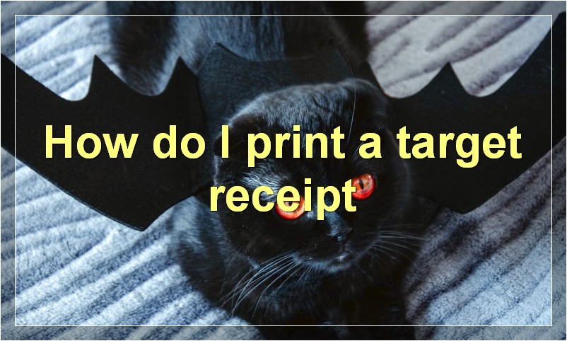How do I print a target receipt