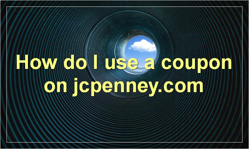 How do I use a coupon on jcpenney.com