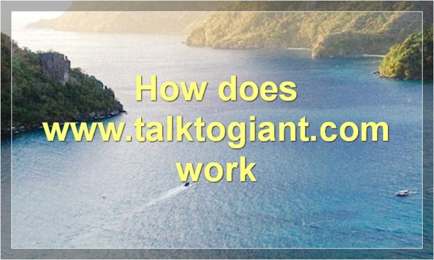 How does www.talktogiant.com work