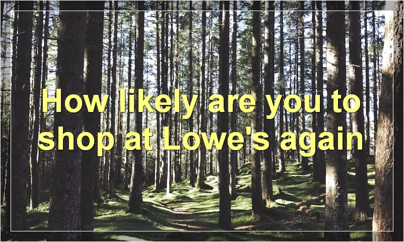 How likely are you to shop at Lowes again