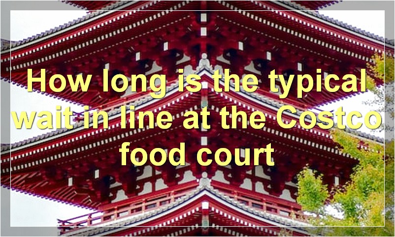 How long is the typical wait in line at the Costco food court