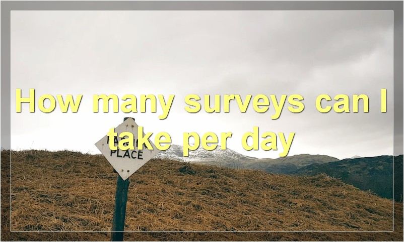 How many surveys can I take per day