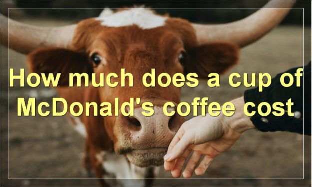 How much does a cup of McDonald's coffee cost