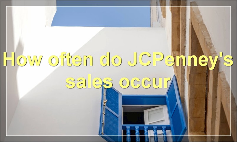 How often do JCPenney's sales occur