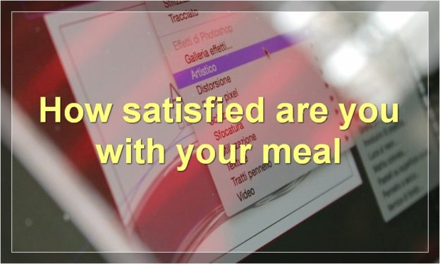 How satisfied are you with your meal