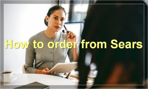 How to order from Sears