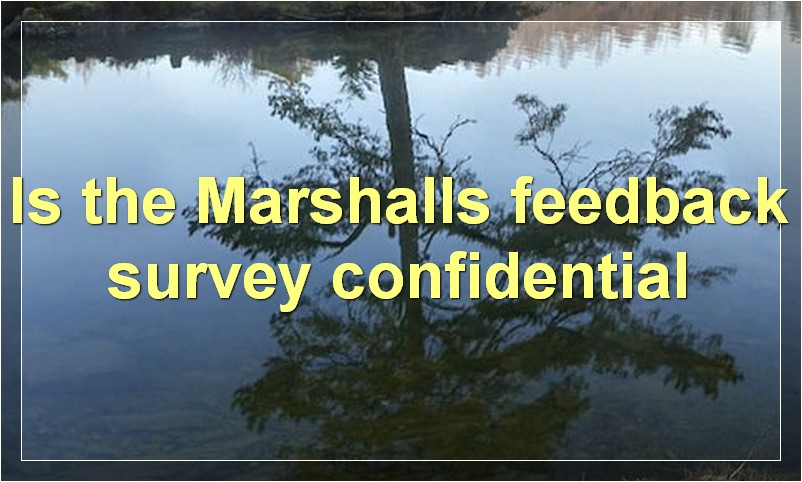 Is the Marshalls feedback survey confidential